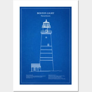 Boston Light Lighthouse - Massachusetts - AD Posters and Art